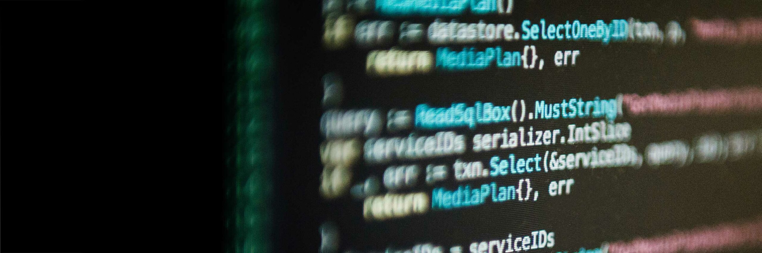 code on a computer screen