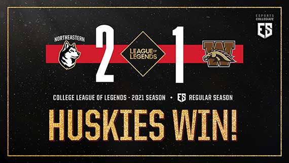 a graphic showing a Huskies victory