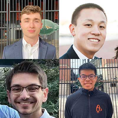 Image (clockwise from top left): Cam Gleichauf (co-op), Di Zou (supervisor), Justin Chen (co-op), and Payton McAlice (co-op).