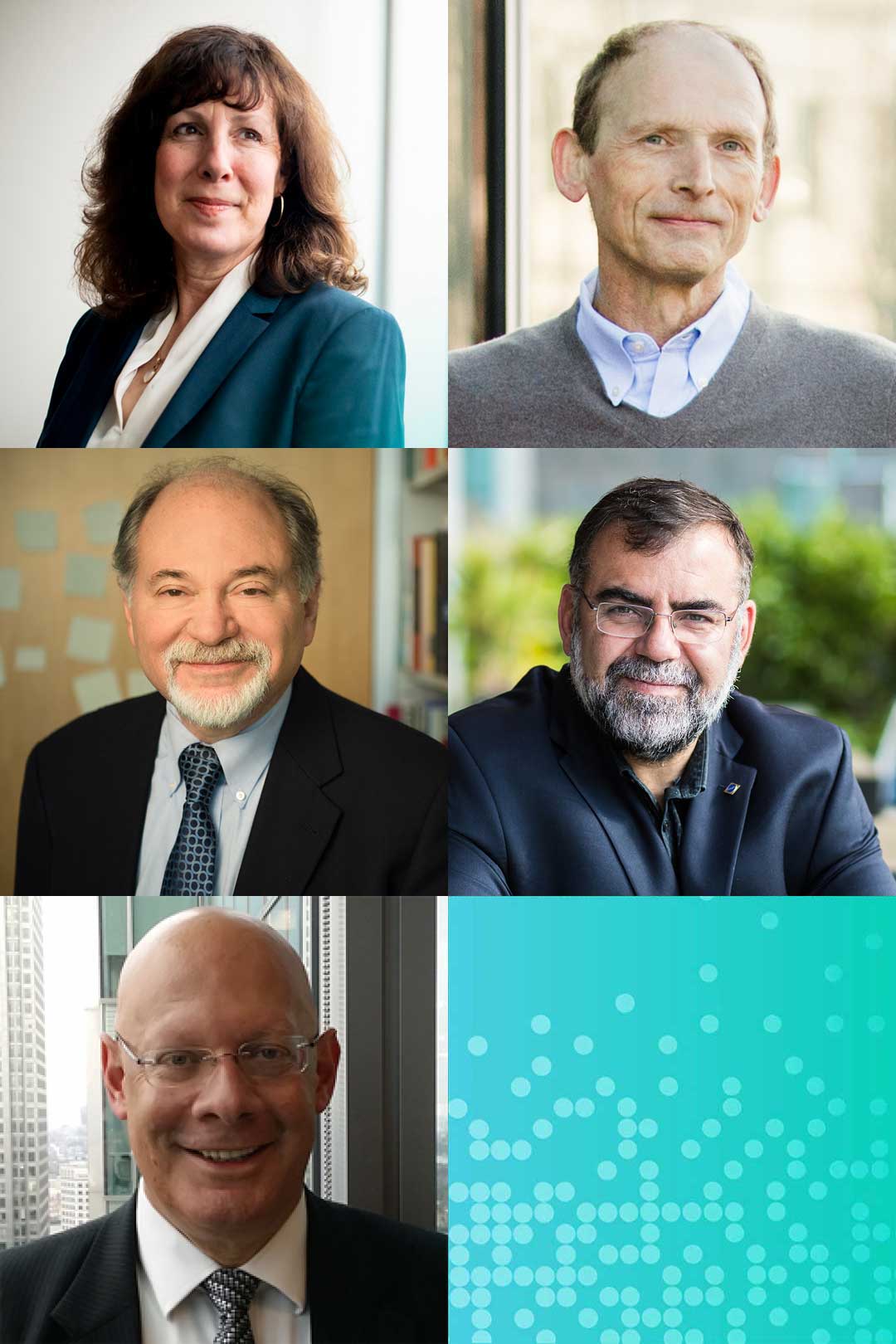 ACM Fellows (clockwise from upper left): Carla Brodley (2016), Matthias Felleisen (2006), Ricardo Baeza-Yates (2009), Renee Miller (2009) no photo available, Usama Fayyad (2007), Mitchell Wand (2007)
