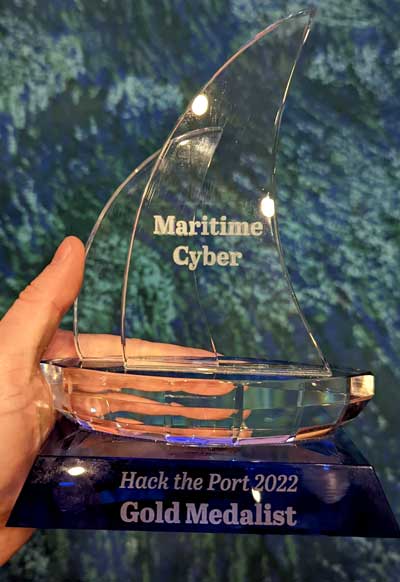 The award from the Maritime Cyber competition