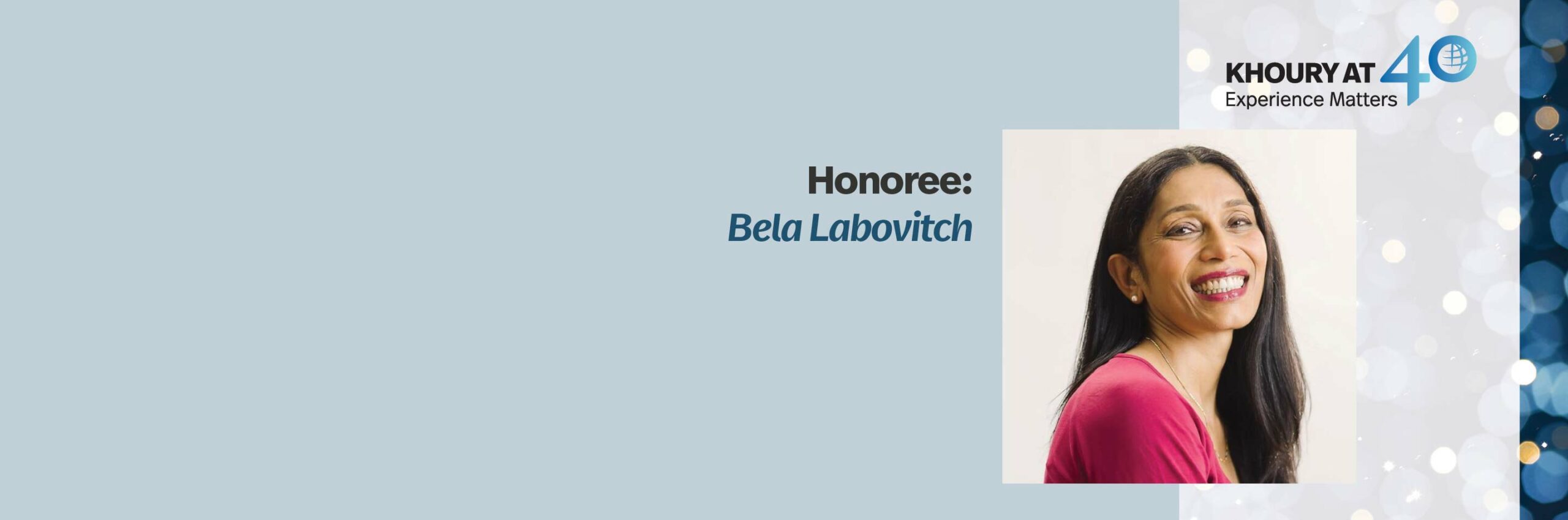 40 for 40 Honoree Profile: Bela Labovitch