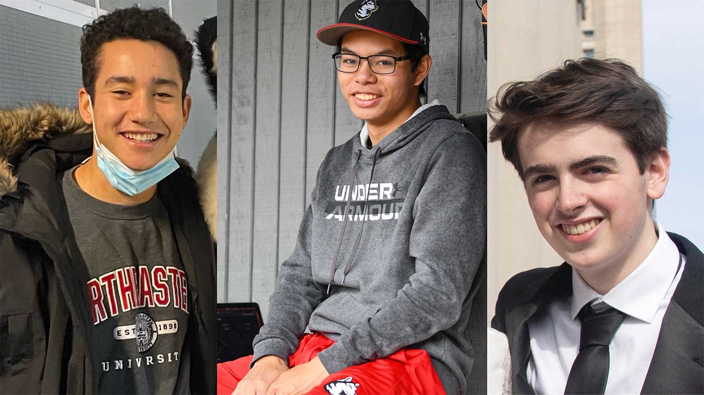 From left to right: Reece Calvin, Justin Chen, and Tim Clay.
