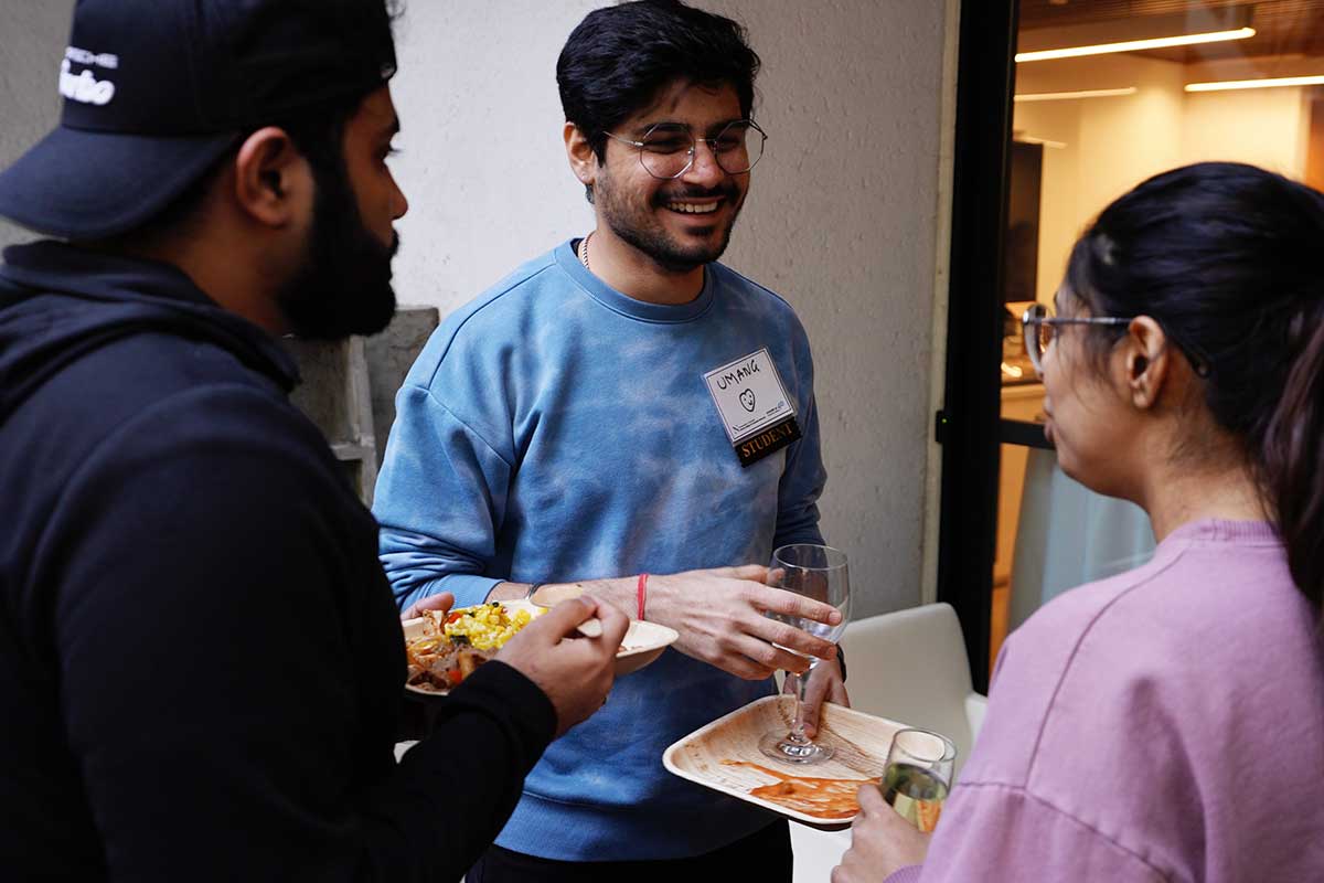 Students mingle at the 40th anniversary celebration at Silicon Valley
