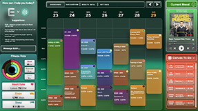 A screenshot of the Edith intelligent calendar user interface that shows one week of events