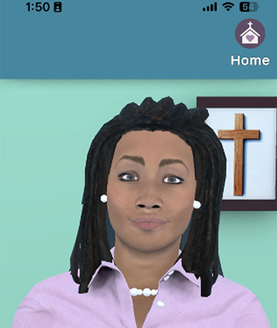 A screenshot of the ChurchConnect app's home screen