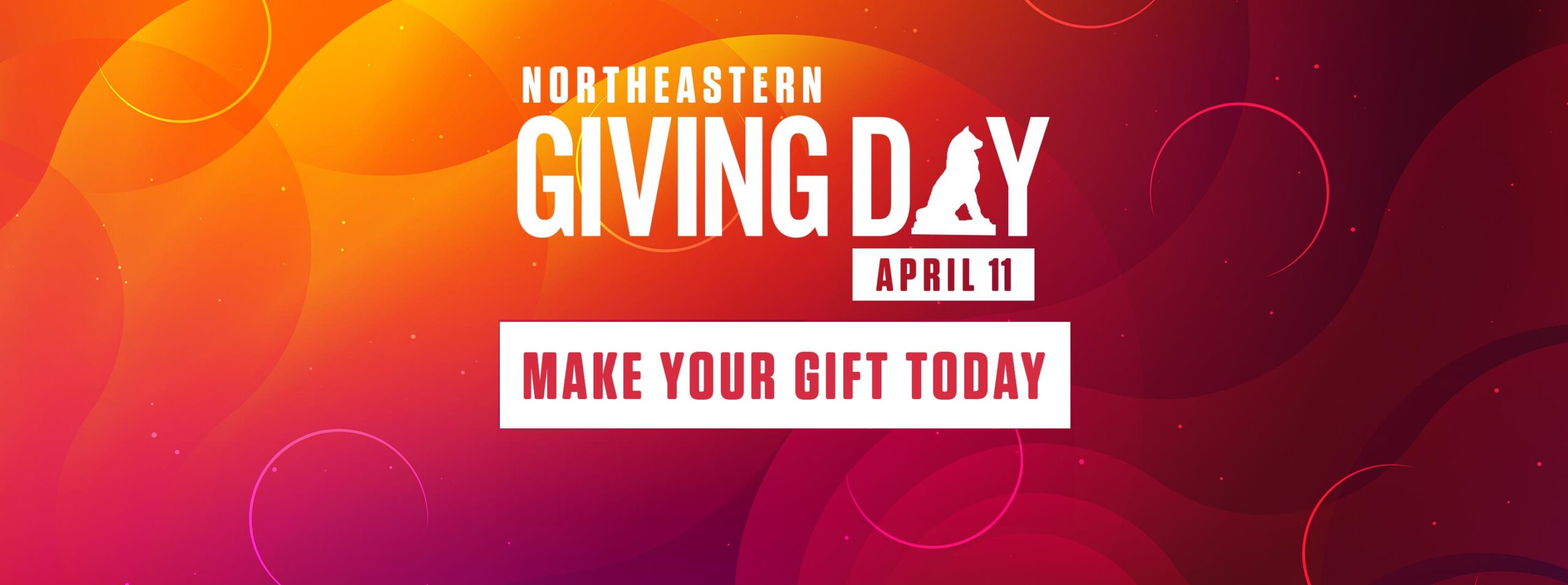 A graphic showing that Northeastern's Giving Day is April 11, 2024