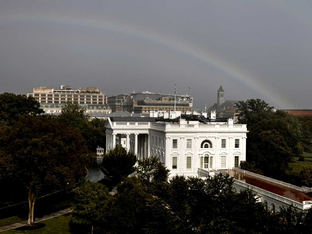 The view of the White House from the OSTP office on Pennsylvania Avenue